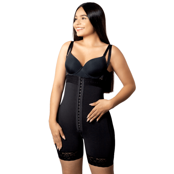 Strapless High Waist Band and 4 Level Snap Hour-Glass Girdle