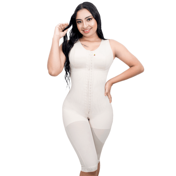 High Compression Knee-Length Girdle With Bra